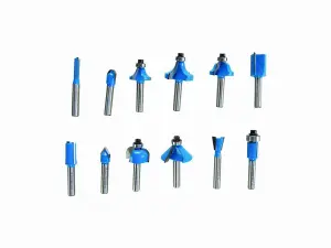 Silverline 1/4" TCT Router Bit Set 12Pce