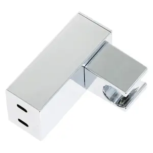 SPARES2GO Wall Clamp compatible with Triton Shower Head Adjustable Square Angled Chrome Bracket Handset Holder