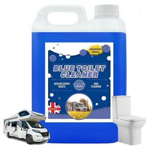 2 x 5L Blue Toilet Rinse Disinfectant For Caravans, Motorhome & Portable Toilets