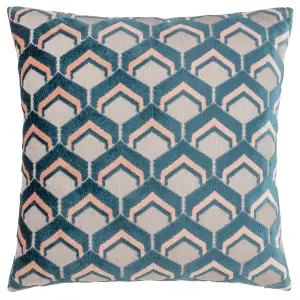 Paoletti Ledbury Velvet Jacquard Feather Rich Cushion