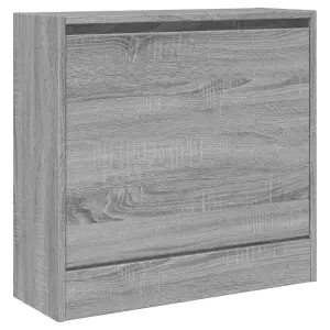 Berkfield Shoe Cabinet Grey Sonoma 60x21x57 cm Engineered Wood