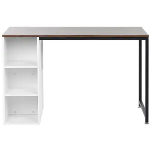 Home Office Desk Dark Wood DESE