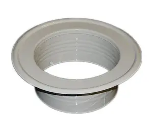 Metal Ventilation Ducting Pipe Wall Plate Spigot White 80mm Diameter