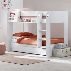 Anguiano Single (3') Standard Bunk Bed with Trundle White