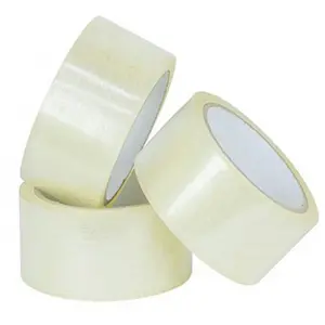 6 Rolls 50mm x 66m Clear Low Noise Acrylic Super Sticky Packaging Tape for Sealing Parcels & Boxes