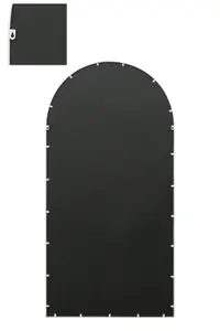 MirrorOutlet The Arcus White Framed Arched Leaner Wall Mirror 180CM X 90CM