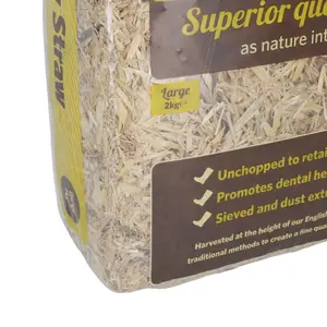 1 Bag Superior Quality Large Barley Straw Small Animal Bedding Feeding 2KG