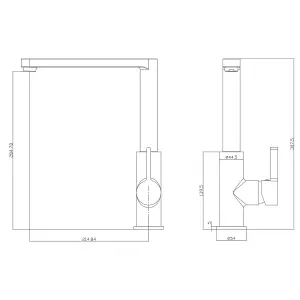 Liquida W25BN 360 Degree Swivel Spout Brushed Nickel Kitchen Mixer Tap