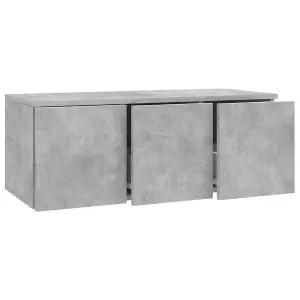 vidaXL TV Cabinet Concrete Grey 80x34x30 cm Engineered Wood