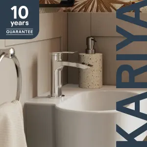 GoodHome Kariya Mini Chrome effect Basin Mixer Tap