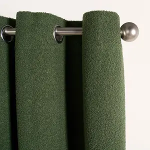 OHS Eyelet Blackout Pair Ready Made Curtains, Forest Green - 66" x 54