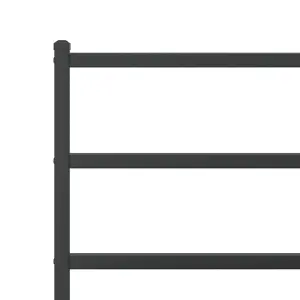 Berkfield Metal Bed Frame without Mattress with Footboard Black 140x190cm