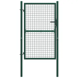 Berkfield Fence Gate Steel 100x150 cm Green