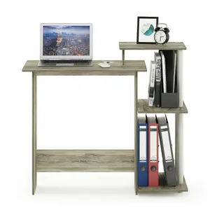 Furinno Efficient Home Laptop Notebook Computer Desk, Sonoma Oak/White