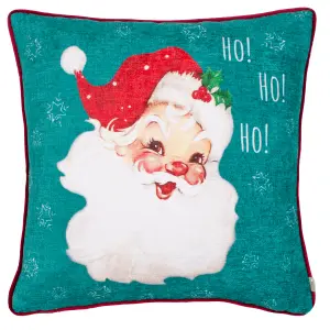 Evans Lichfield Vintage Santa Printed Feather Rich Cushion