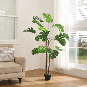 155cm H Artificial Monstera Deliciosa Tree in Pot Decoration for Living Room