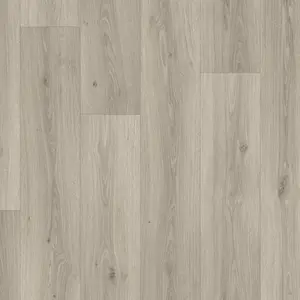 Grey Modern Wood Effect Anti-Slip Vinyl Flooring For Kitchen, Bathroom, 2.5mm Thick Vinyl Sheet-3m(9'9") X 3m(9'9")-9m²