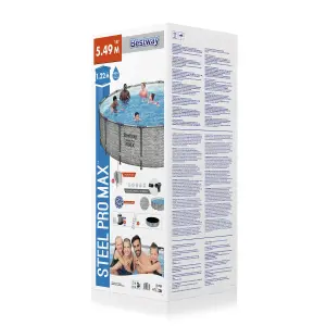 Bestway Steel Pro MAX™ Swimming pool with pump (L) 5.49m x (H) 122cm