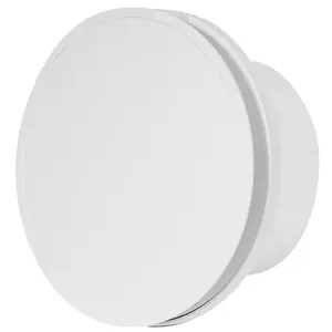 Silent Round Bathroom Extractor Fan 150mm / 6" with White Cover