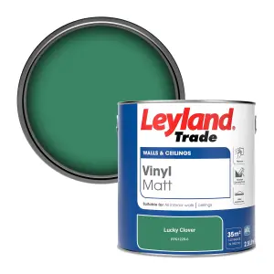 Leyland Trade Vinyl Matt Walls & Ceilings Emulsion Paint Lucky Clover (PPG1228-6) 2.5L