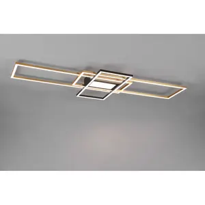 Luminosa Irvine Modern 60W LED Semi Flush Light Brass Matt 3000-6500K Remote control - UK Stock