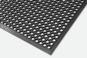 Workzone 91 x 152cm Black - Anti Fatigue Workshop Anti Slip Floor Mat