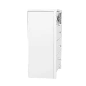 GFW Arianna 4 Drawer Chest with Mirror White