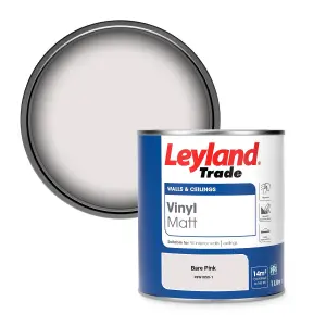 Leyland Trade Vinyl Matt Walls & Ceilings Emulsion Paint Bare Pink (PPG1050-1) 1L