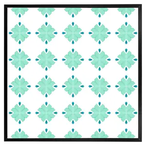 Green uncommon boho chic summer design (Picutre Frame) / 16x16" / White