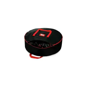 Ram Black Large Christmas Wreath Storage Bag Waterproof Xmas Storage Bag With Zip And Handles Suitable For 30 INCHES