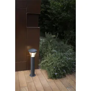 Luminosa Shelby LED Outdoor Bollard Light White, Dark Grey IP65