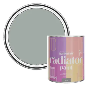 Rust-Oleum Pitch Grey Satin Radiator Paint 750ml