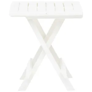 Berkfield Folding Garden Table White 45x43x50 cm Plastic