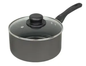 Chef's Choice Durable Non-Stick Saucepan with Tempered Glass Lid - Perfect for Everyday Cooking (16cm - FS016)