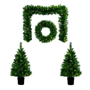 Premier Christmas Decoration (Pack of 4) Green (One Size)