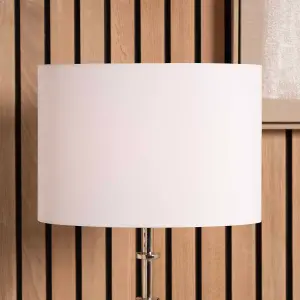 40cm Ivory Drum Poly Cotton Table Lamp Shade White Cylinder Lampshade