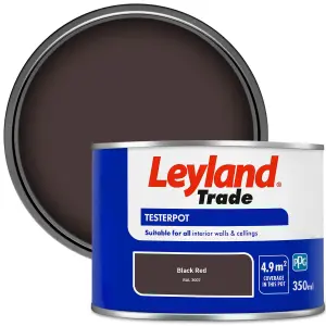 Leyland Trade Vinyl Matt Walls & Ceilings Emulsion Paint Black Red (RAL 3007) 350ml Tester