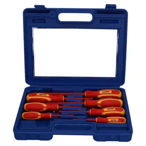 VDE Insulated Electricians Electrical Screwdriver Set Pozi and Flat Headed 7pc