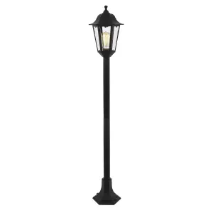 Litecraft Neri Black Outdoor Lamp Post Lantern Light