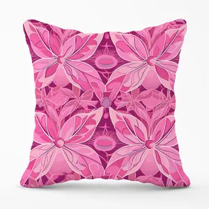 Pink Abstract Floral Design Cushions 45cm x 45cm