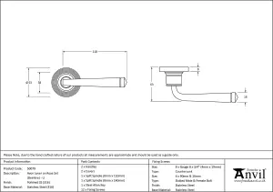 From The Anvil Polished Marine SS (316) Avon Round Lever on Rose Set (Beehive) - Unsprung