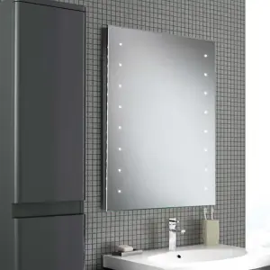 Nes Home Portrait Steam Free Mirror With LED Dot Illumination 700 X 500mm