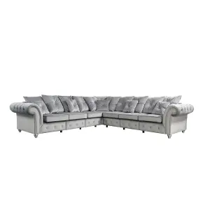 The Great British Sofa Company Kensington Corner 3&3 Seater Velvet Sofa