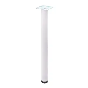 Rothley Painted White Table leg (H)710mm (Dia)60mm