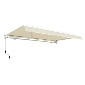 Primrose Awnings 2.5m x 2m Retractable Manual Sand Awning Outdoor Patio Canopy