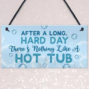 Red Ocean FUNNY HOT TUB SIGN Garden Signs And Plaque Summer House Plaque Pool Jacuzzi Gift