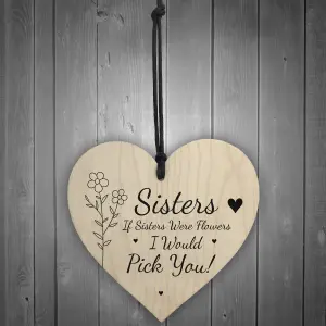 Sister Gifts Wooden Heart Gift For Birthday Friendship Gift For Best Friend Keepsake