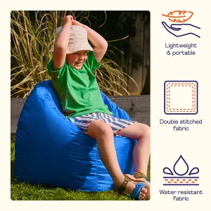 Veeva Kids Classic Bean Bag Chair Blue Childrens Bean Bags