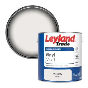 Leyland Trade Vinyl Matt Walls & Ceilings Emulsion Paint Possibility (PPG1191-1) 2.5L