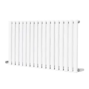 Right Radiators 600x1003mm Horizontal Single Oval Column Designer Radiator White